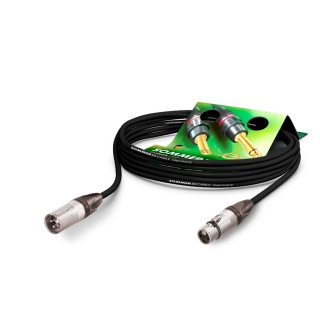 Cablu prelungitor XLR 3 pini T-M 15m Negru, NEUTRIK MEMF-215-1500-SW