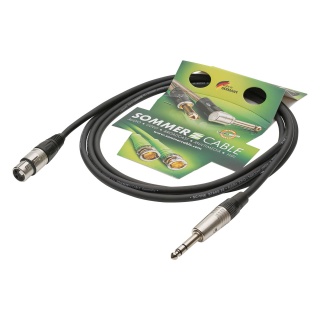 Cablu audio XLR 3 pini la jack stereo 6.35mm M-T 10m, NEUTRIK SG05-1000-SW
