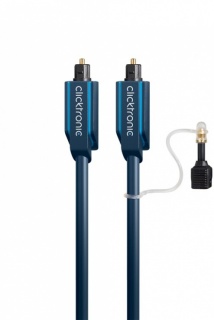 Cablu audio optic digital Toslink cu adaptor mini Toslink 0.5m, Clicktronic CLICK70365