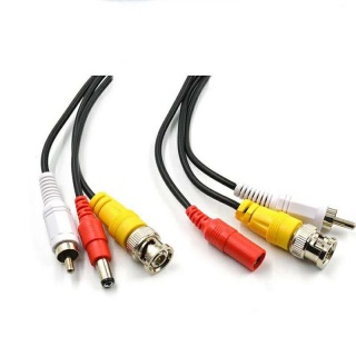 Cablu video BNC cu audio RCA si alimentare DC 10m, LN-EC04-10M-AUDIO
