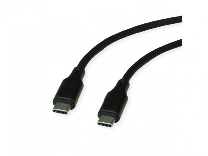 Cablu USB 2.0 type C T-T 60W silicon 1m Negru, Roline 11.02.9120