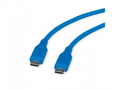 Cablu USB 2.0 type C T-T 60W silicon 1m Blue, Roline 11.02.9123