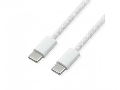 Cablu USB 2.0 type C 60W T-T brodat 1m Alb, Value 11.99.8340