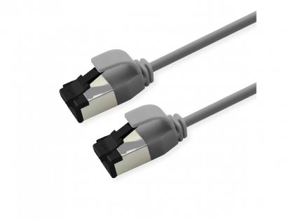 Cablu de retea RJ45 Slim U/FTP Cat. 8.1 (Class I) LSOH 0.3m Gri, Roline 21.15.3211