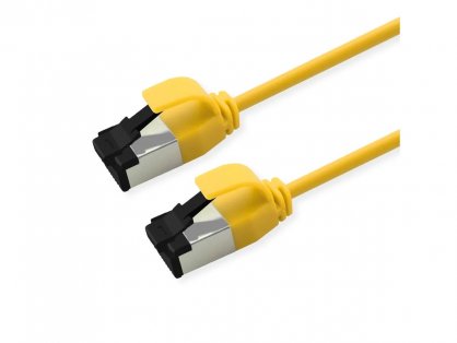 Cablu de retea RJ45 Slim U/FTP Cat. 8.1 (Class I) LSOH 0.3m Galben, Roline 21.15.3231