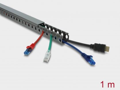 Canal cablu 30x30mm - lungime 1m Gri, Delock 22028
