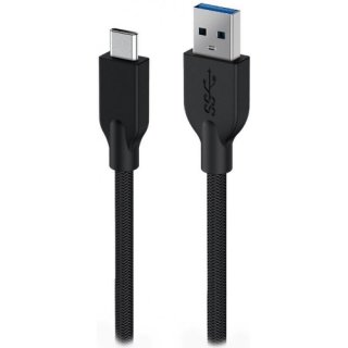 Cablu USB 3.2 la USB type C T-T 1m brodat Negru, Genius