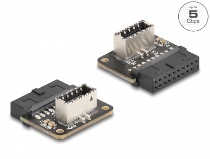 Adaptor USB 3.2 pin Header la USB Type E Key A M-M unghi, Delock 67239