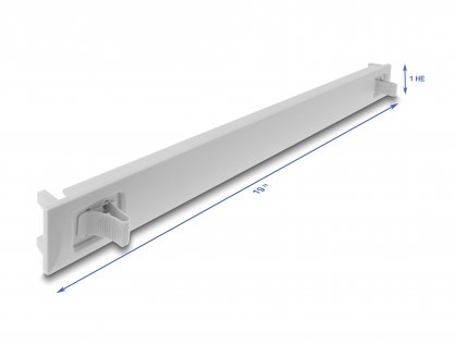 Panou masca 19" 1U cu fixare Gri, Delock 67274