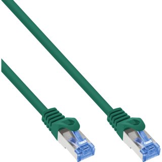 Cablu de retea RJ45 Cat.6A S/FTP LSoH CCA 0.3m Verde, InLine IL72633G