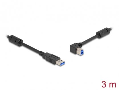 Cablu USB 3.0-A la USB-B drept/unghi stanga 3m, Delock 81102