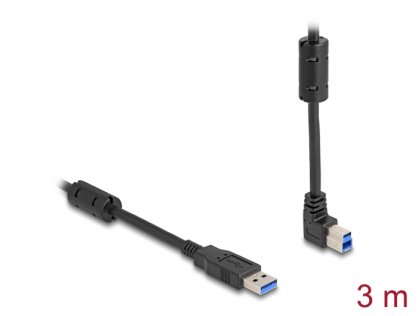 Cablu USB 3.0-A la USB-B drept/unghi sus 3m, Delock 81106