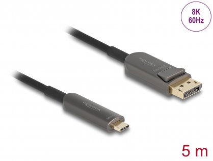 Cablu activ optic USB type C la DisplayPort 8K60Hz/4K240Hz 5m, Delock 81604