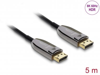 Cablu activ optic DisplayPort 8K60Hz/4K240Hz 40Gbps cu HDR T-T 5m, Delock 87102