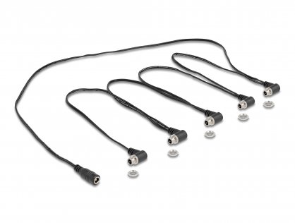 Splitter cablu DC 5.5x2.1mm la 5 x 5.5x2.1 mm M-M, Delock 90122