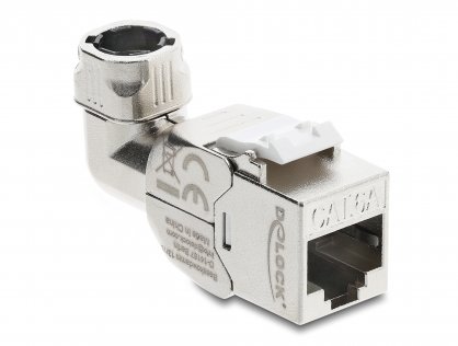 Keystone RJ45 la LSA Cat.6A tool-free unghi 90 grade ecranat, Delock 90800