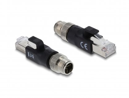 Adaptor M12 X-coded 8 pini la RJ45 T-T, Delock 90833
