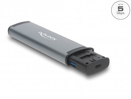 Cititor de carduri USB 5 Gbps cu slot SD/Micro SD + adaptoare + spatii depozitare card, Delock 91018