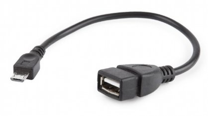 Adaptor OTG micro USB 2.0 la USB-A T-M 15cm, Gembird A-OTG-AFBM-03