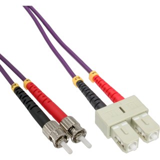 Cablu fibra optica Duplex Multimode SC-ST LSOH OM4 1m, InLine IL82501P