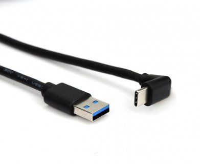Cablu USB-A 3.2 la USB type C drept/unghi 1m, ku31cze1bk