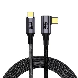 Cablu USB4 Gen3x2 40Gbps 8K60Hz 240W drept/unghi 90 grade T-T 1.2m, ku4cu12