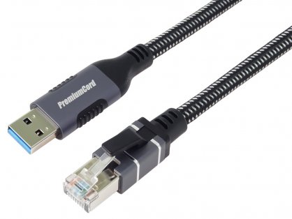 Cablu de retea USB 3.2-A la RJ45 Cat.6 FTP T-T 2m, kunet2