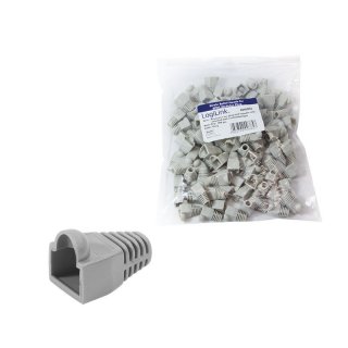 Set 100 buc mansoane pentru protectia mufei RJ45 Gri, Logilink MP0005