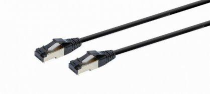 Cablu de retea RJ45 S/FTP Cat. 8 LSZH 1m Negru, Gembird PP8-LSZHCU-BK-1M