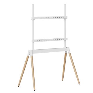 Suport podea pentru TV 55" - 86" Alb/lemn, Gembird TVS-86F-01-W