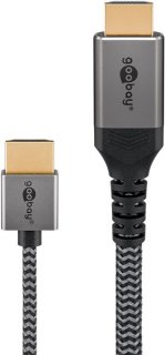 Cablu Slim High Speed HDMI 4K60Hz T-T 3m brodat, Goobay G75754