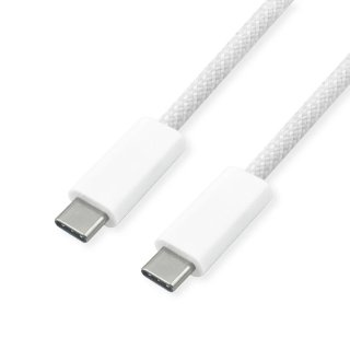 Cablu USB4 Gen3x2 type C Emark 8K/40Gb/240W 1m Alb, Roline 11.02.8340