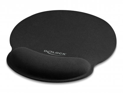 Mouse pad ergonomic cu suport pentru incheietura mainii 252x227mm Negru, Delock 12559