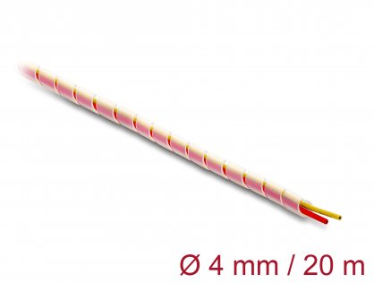 Organizator cabluri spiralat 4mm x 20m Transparent, Delock 19012