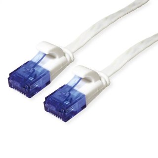 Cablu de retea RJ45 Cat.6A (Class EA) extra-flat 2m Alb, Value 21.99.2062