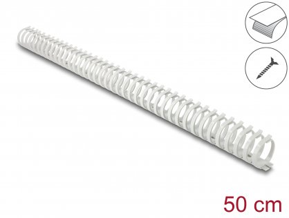 Canal cablu cu adeziv/prindere surub 34x35mm 0.5m Gri, Delock 22073