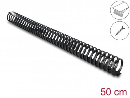 Canal cablu cu adeziv/prindere surub 45x46mm 0.5m Negru, Delock 22077