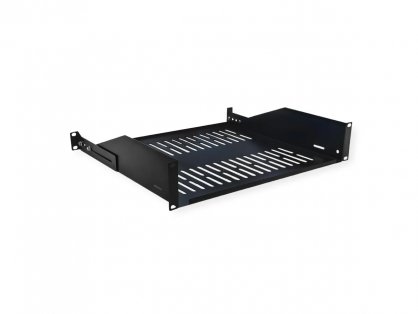 Sertar fix 440x400mm, max. 25kg 2U pentru cabinet 19" Negru, Value 26.99.0434