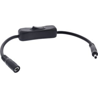 Cablu prelungitor DC 4.0x1.7mm T-M cu switch 0.2m, InLine IL26906C