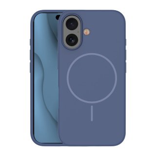 Husa pentru iPhone 16 compatibil MagSafe PC/Silicon/TPU Dark Blue, TFO Silicone Thin Mag