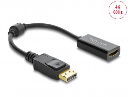 Adaptor DisplayPort 1.4 la HDMI 4K60Hz T-M Activ cu HDR, Delock 63006