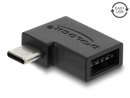 Adaptor USB-C 2.0 la EASY USB-A unghi 90 grade T-M, Delock 67631