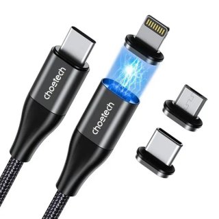 Cablu magnetic USB type C 60W 1.2m brodat Negru, XCC-1034