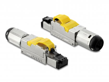 Conector de ansamblat RJ45 cat 6A pentru fir solid metal, Delock 86287
