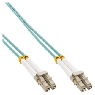 Cablu fibra optica LC-LC Duplex Multimode OM3 LSOH 2m, InLine IL88542O