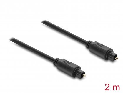 Cablu audio optic Toslink 2m negru, Delock 90925
