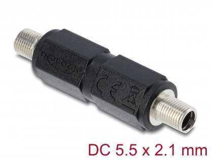 Adaptor cu filet DC 5.5 x 2.1 mm M-M, Delock 90941