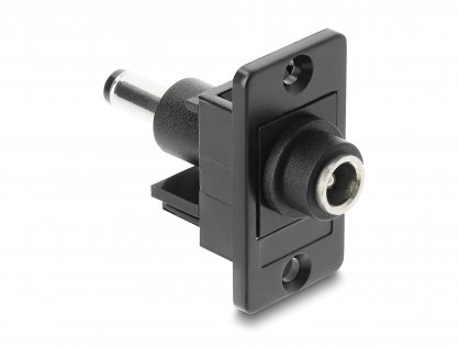 Modul alimentare DC 5.5 x 2.1mm la DC 5.5 x 2.5mm M-T montare panou, Delock 91119