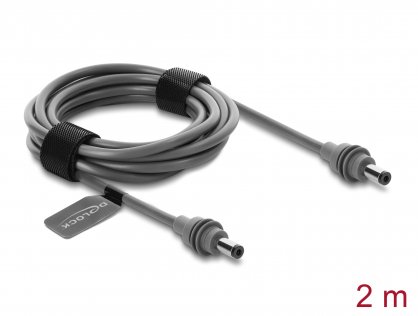 Cablu DC 5.5 x 2.1 mm 100W T-T compatibil cu Starlink Mini 2m Gri, Delock 91823
