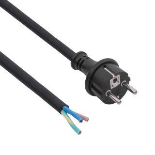 Cablu alimentare Schuko la fire deschise CU 3x1.5mm 1.8m, Akyga AK-OT-02S